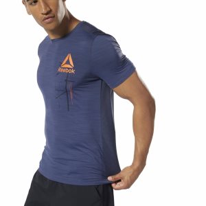 Reebok Workout Ready ACTIVCHILL Graphic T Shirt Herren - Navy - DE 375-TCH